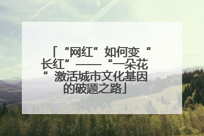 “网红”如何变“长红”——“一朵花”激活城市文化基因的破题之路