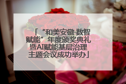 “和美安徽·数智赋能”年度颁奖典礼暨AI赋能基层治理主题会议成功举办