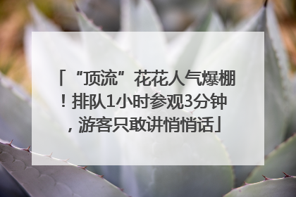 “顶流”花花人气爆棚！排队1小时参观3分钟，游客只敢讲悄悄话