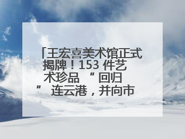 王宏喜美术馆正式揭牌！153 件艺术珍品 “ 回归 ” 连云港，并向市民免费开放