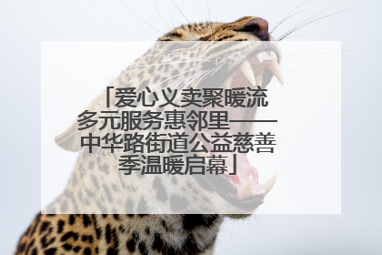 爱心义卖聚暖流 多元服务惠邻里——中华路街道公益慈善季温暖启幕
