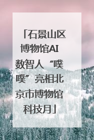 石景山区博物馆AI数智人“噗噗”亮相北京市博物馆科技月