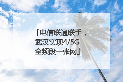 电信联通联手，武汉实现4/5G全频段一张网
