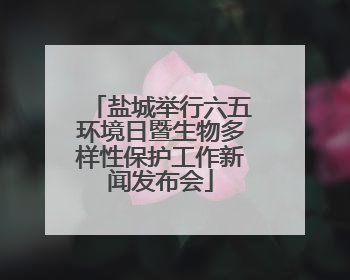 盐城举行六五环境日暨生物多样性保护工作新闻发布会