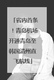 省内首条！青岛机场开通青岛至韩国清州直飞航线