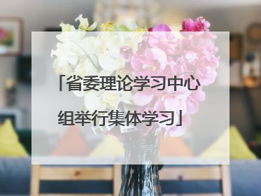 省委理论学习中心组举行集体学习