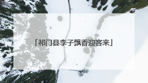 祁门县李子飘香迎客来