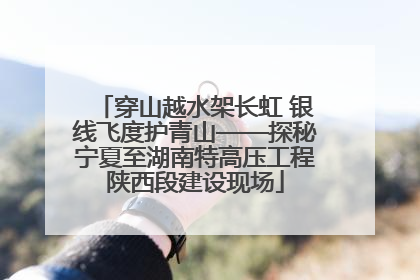 穿山越水架长虹 银线飞度护青山——探秘宁夏至湖南特高压工程陕西段建设现场