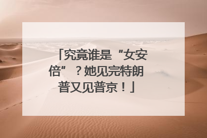究竟谁是“女安倍”？她见完特朗普又见普京！