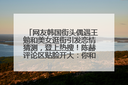 网友韩国街头偶遇王勉和美女逛街引发恋情猜测，登上热搜！陈赫评论区贴脸开大：你和谁逛街？我也想知道