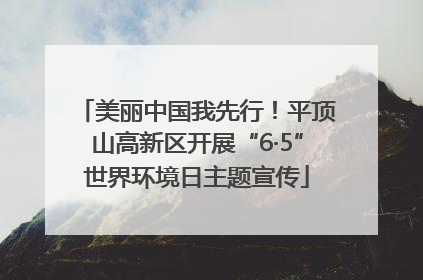 美丽中国我先行！平顶山高新区开展“6·5”世界环境日主题宣传