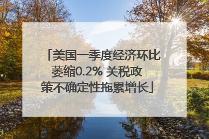 美国一季度经济环比萎缩0.2% 关税政策不确定性拖累增长