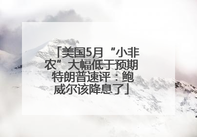 美国5月“小非农”大幅低于预期 特朗普速评：鲍威尔该降息了