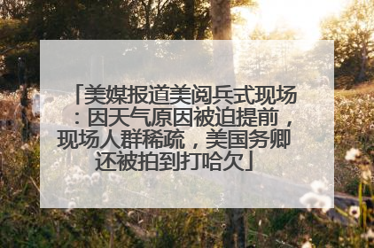 美媒报道美阅兵式现场:因天气原因被迫提前,现场人群稀疏,美国务卿还被拍到打哈欠