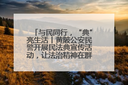 与民同行，“典”亮生活丨黄陂公安民警开展民法典宣传活动，让法治精神在群众心中落地生根