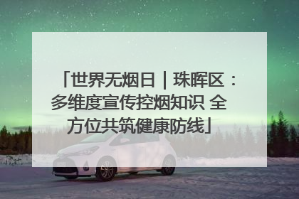 世界无烟日｜珠晖区：多维度宣传控烟知识 全方位共筑健康防线