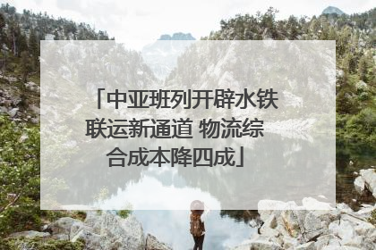 中亚班列开辟水铁联运新通道 物流综合成本降四成