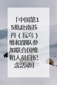 中国第15批赴南苏丹（瓦乌）维和部队参加联合国维和人员日纪念活动