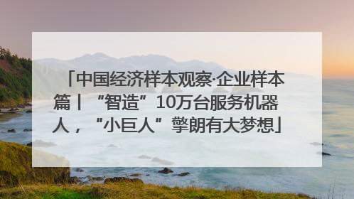 中国经济样本观察·企业样本篇丨“智造”10万台服务机器人，“小巨人”擎朗有大梦想