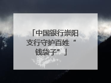 中国银行崇阳支行守护百姓“钱袋子”