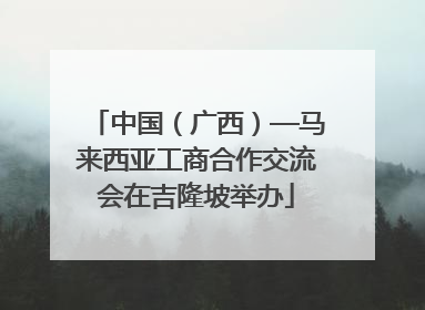 中国（广西）—马来西亚工商合作交流会在吉隆坡举办