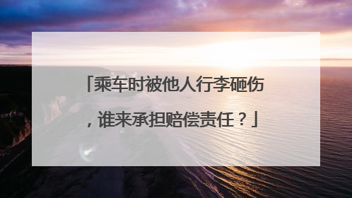 乘车时被他人行李砸伤，谁来承担赔偿责任？