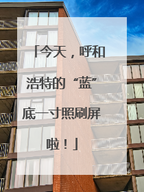 今天，呼和浩特的“蓝”底一寸照刷屏啦！