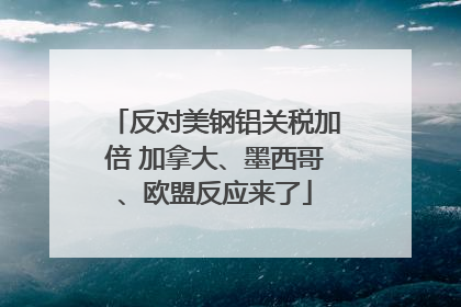 反对美钢铝关税加倍 加拿大、墨西哥、欧盟反应来了