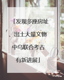 发现多座房址、出土大量文物 中乌联合考古有新进展