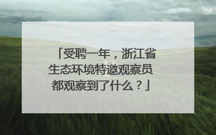 受聘一年，浙江省生态环境特邀观察员都观察到了什么？