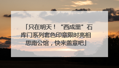 只在明天！“西成里”石库门系列套色印章限时亮相思南公馆，快来盖章吧