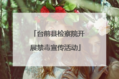 台前县检察院开展禁毒宣传活动