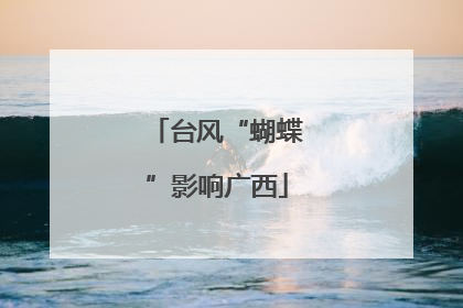 台风“蝴蝶”影响广西