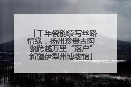 千年瓷韵续写丝路情缘，扬州珍贵古陶瓷跨越万里“落户”新疆伊犁州博物馆