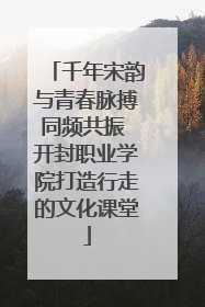 千年宋韵与青春脉搏同频共振 开封职业学院打造行走的文化课堂