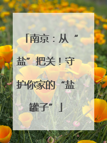 南京：从“盐”把关！守护你家的“盐罐子”