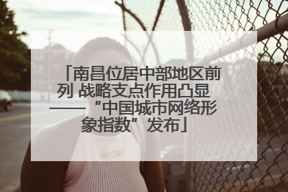 南昌位居中部地区前列 战略支点作用凸显——“中国城市网络形象指数”发布