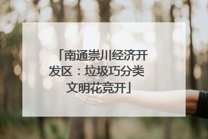 南通崇川经济开发区：垃圾巧分类 文明花竞开