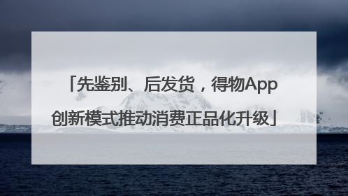先鉴别、后发货，得物App创新模式推动消费正品化升级