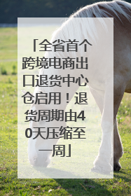 全省首个跨境电商出口退货中心仓启用！退货周期由40天压缩至一周