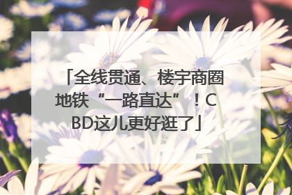 全线贯通、楼宇商圈地铁“一路直达”！CBD这儿更好逛了