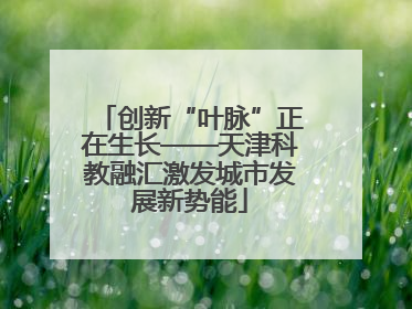 创新“叶脉”正在生长——天津科教融汇激发城市发展新势能