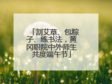 割艾草、包粽子、练书法，黄冈职院中外师生共度端午节