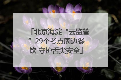 北京海淀“云监管”29个考点周边餐饮 守护舌尖安全