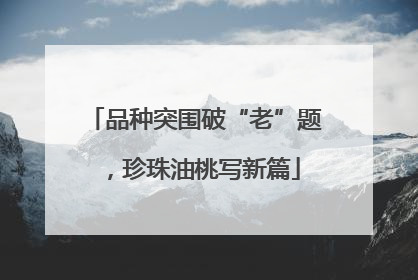 品种突围破“老”题，珍珠油桃写新篇