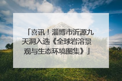 喜讯！淄博市沂源九天洞入选《全球岩溶景观与生态环境图集》