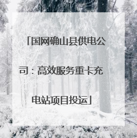 国网确山县供电公司：高效服务重卡充电站项目投运
