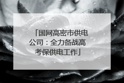 国网高密市供电公司：全力备战高考保供电工作