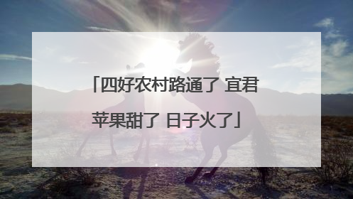 四好农村路通了 宜君苹果甜了 日子火了