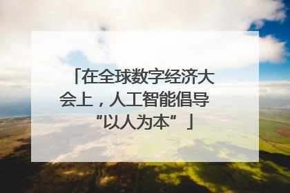 在全球数字经济大会上，人工智能倡导“以人为本”